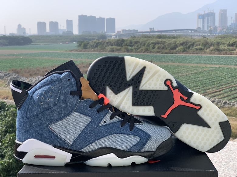 Air Jordan 6 Washed Denim Blue Shoes - Click Image to Close